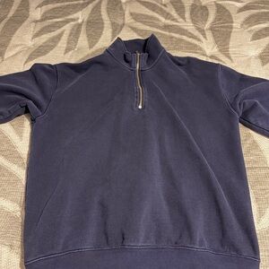 Madewell Men's Navy Zip Up Sweater